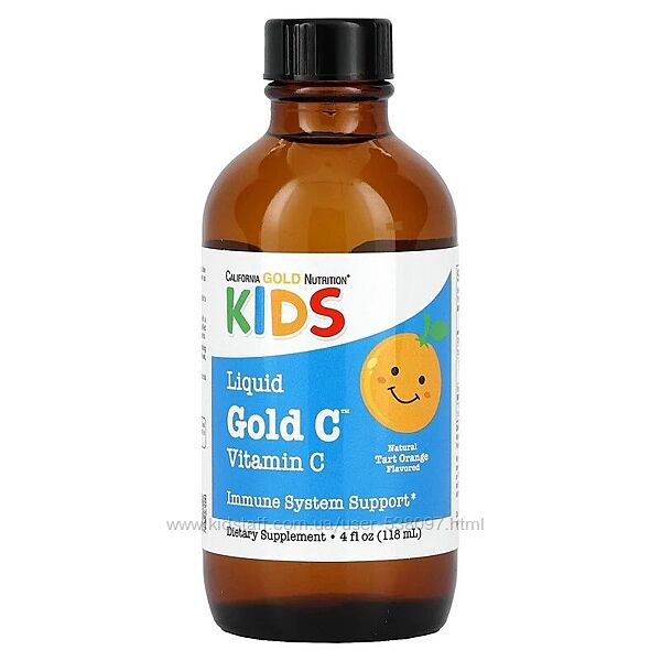 California Gold Nutrition витамин C в жидкой форме для детей. 118 мл