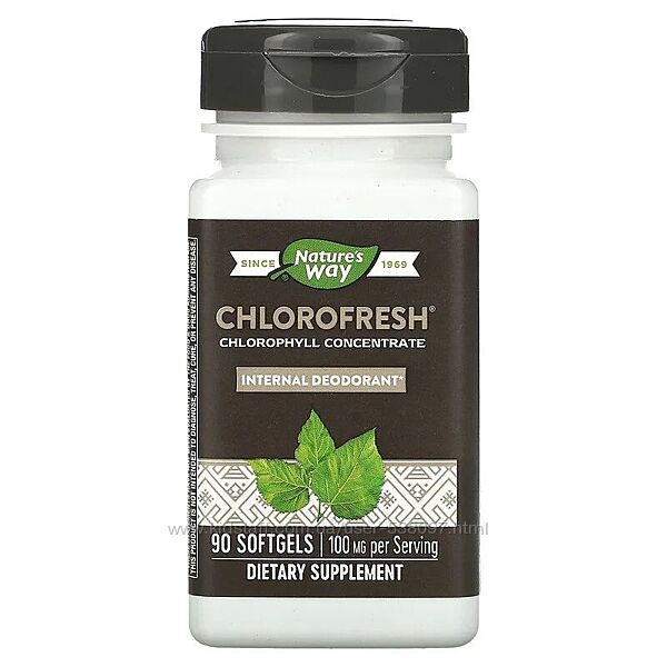 Nature&acutes Way Chlorofresh концентрированный хлорофилл. 90 мягких таблет