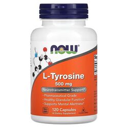 NOW Foods L-тирозин.  500 мг, 120 капсул, 750 мг, 90 капсул