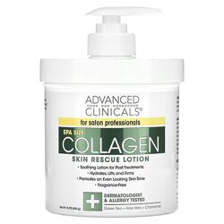 Advanced Clinicals коллаген лосьон для восстановления кожи без отдушки. 454