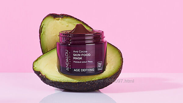 Andalou Naturals Skin Food маска с авокадо и какао против старения. 50 г