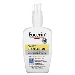Eucerin ежедневный солнцезащитный лосьон для лица SPF 30 без отдушки. 118 