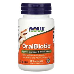 Now Foods OralBiotic пробиотик для полости рта. 60 леденцов