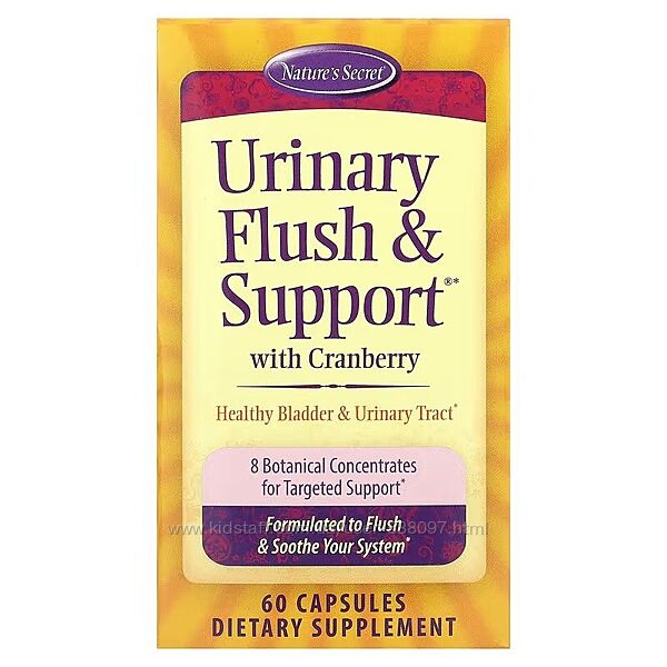 Nature&acutes Secret Urinary Flush & Support мочегонное средство с клюквой. 60 к