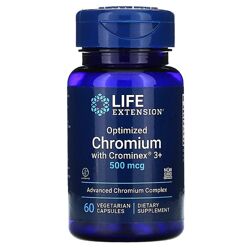 Life Extension оптимизированный хром с Crominex 3. 500 мкг, 60 капсул