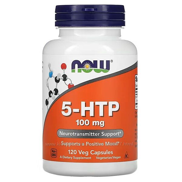 NOW Foods 5-гидрокситриптофан. 100 мг, 120 вегетарианских капсул