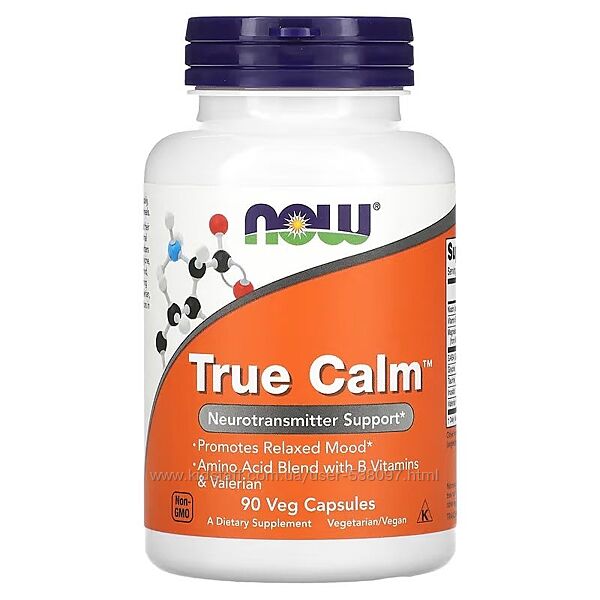 NOW Foods True Calm формула от стресса. 90 растительных капсул