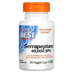 Doctor´s Best серрапептаза Best 40 000 SPU. 90 вегетарианских капсул
