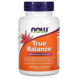 NOW Foods True Balance мультивитамины и микроэлементы. 120 капсул