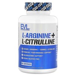 EVLution Nutrition L-аргинин  L-цитруллин. 120 растительных капсул