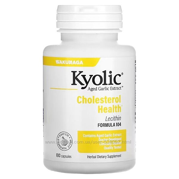 Kyolic Aged Garlic Extract экстракт чеснока с лецитином состав 104. 100 кап