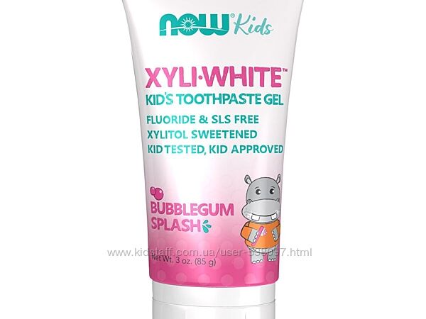 NOW Foods XyliWhite зубная паста-гель для детей без фторидов. 85 г