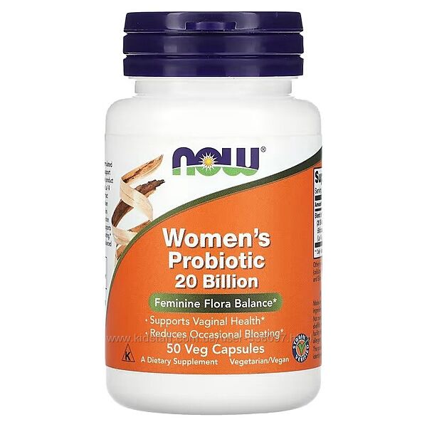 NOW Foods пробиотик для женщин. 20 млрд КОЕ, 50 растительных капсул