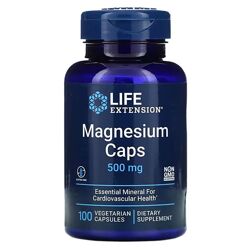 Life Extension Магний в капсулах. 500 мг, 100 вегетарианских капсул