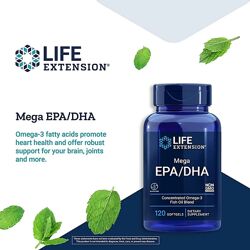 Life Extension Mega EPA/DHA омега 3. 120 капсул