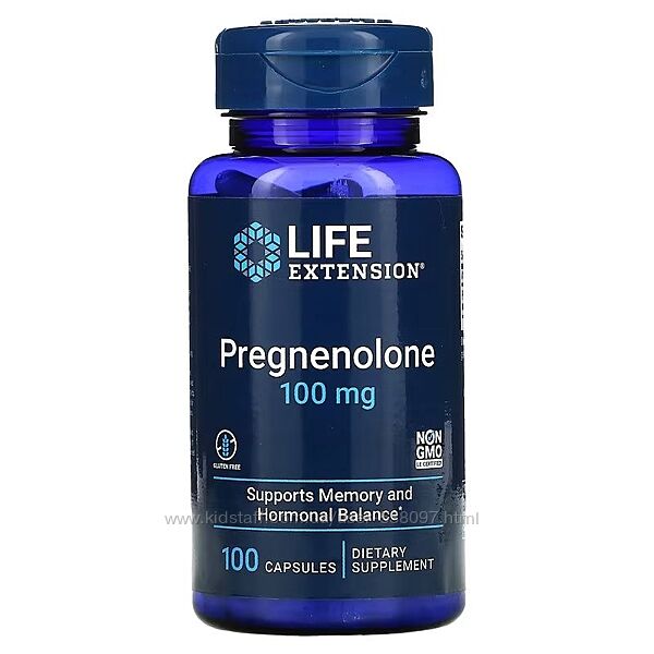 Life Extension Pregnenolone прегненолон. 100 мг, 100 капсул