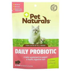Pet Naturals ежедневный пробиотик для кошек. 30 жевательных таблеток, 36 г