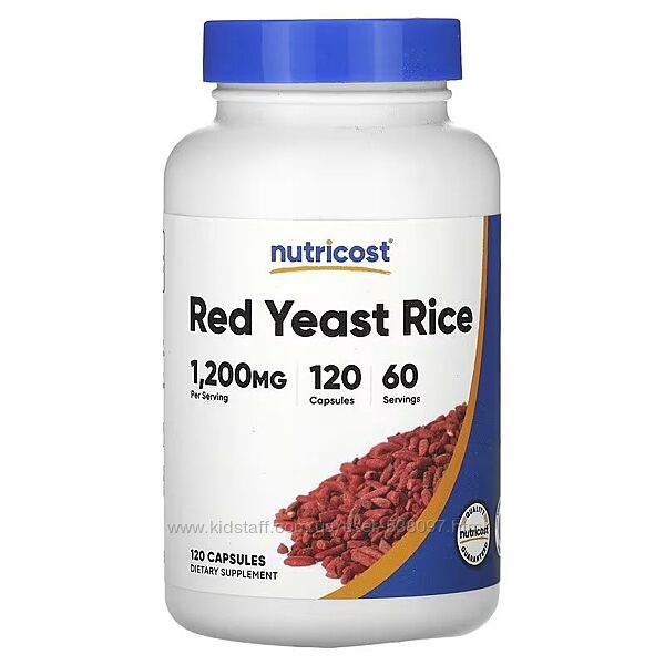 Nutricost красный ферментированный рис. 1200 мг, 120 капсул