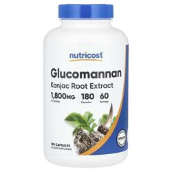 Nutricost глюкоманнан экстракт корня конжака. 1800 мг, 180 капсул