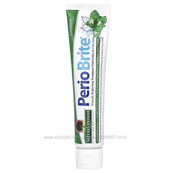 Nature&acutes Answer PerioBrite зубная паста с ксилитолом без фтора. 113.4 