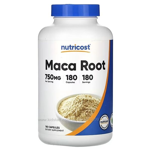 Nutricost Корень маки. 750 мг, 180 капсул