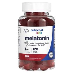 Nutricost Мелатонин для детей от 4 лет. 1 мг, 120 жевательных таблеток