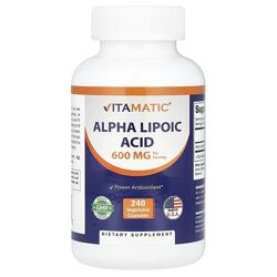 Vitamatic Альфа-липоевая кислота. 600 мг, 240 растительных капсул