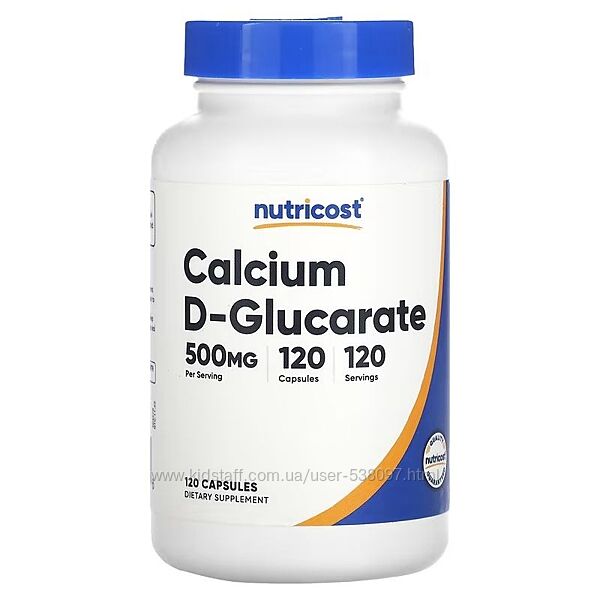 Nutricost D-глюкарат кальция. 500 мг, 120 капсул