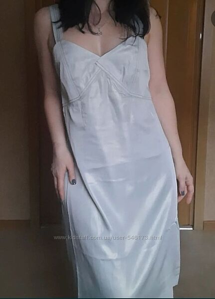 Сатинова сукня платье атласное в бельевом стиле
