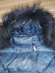 Шикарная тёплая куртка пуховик Bellini Италия пух 80 рост 110см девочке