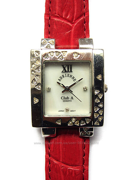 Adrienne Club A перламутровые часы из США с камнями мех. Japan SII