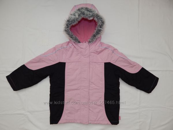 Демисезонная розово-черная куртка Pineapple на девочку 5-6 лет. Рост 116 см