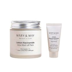 Глиняна маска Mary&May Lemon Niacinamide Glow Wash Off Pack 30 і 125 г