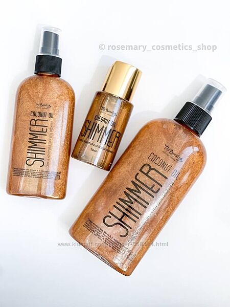 Кокосова олія спрей для засмаги з шимером Top Beauty Coconut Oil Shimmer