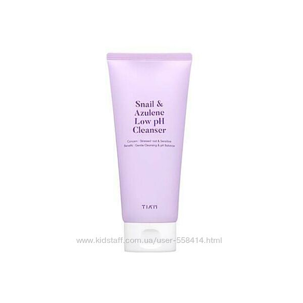 Очисний слабокислотний гель для вмивання TIAM Snail Azulene Low pH Cleanser