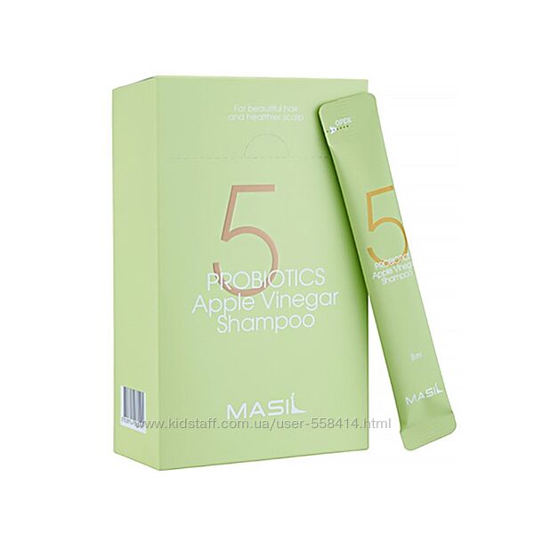 Мягкий бессульфатный шампунь Masil 5 Probiotics Apple Vinegar Shampoo корея
