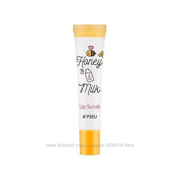 Молочно-медовый скраб для губ A&acutePieu Honey & Milk Lip Scrub 8 ml
