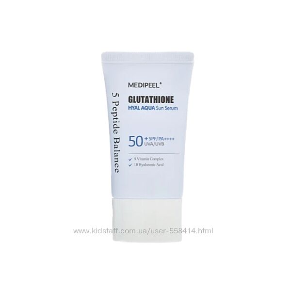 Cонцезахисна емульсія Medi-Peel Glutathione Hyal Aqua Sun Serum SPF50 PA