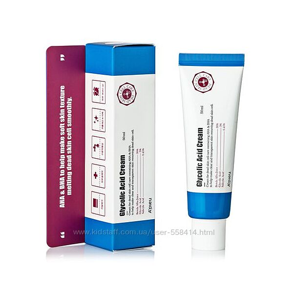 Крем-пилинг для лица с AHA и BHA кислотами A&acutePIEU Glycolic Acid Cream