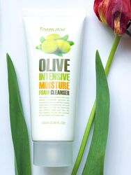 Пенка для умывания лица Farmstay Olive Intensive Moisture Foam Cleanser