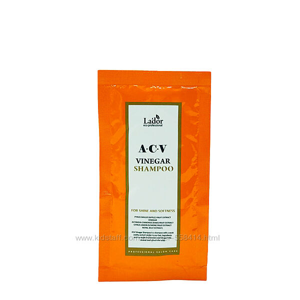 Глибокоочисний шампунь з яблучним оцтом Lador ACV Vinegar Shampoo пробник