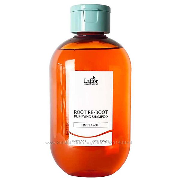 Шампунь Lador Root Re-Boot Purifying Shampoo Ginger Apple 300 і 800 ml