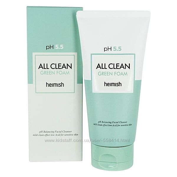 Очисна пінка для вмивання шкіри обличчя Heimish All Clean Green Foam 150 ml