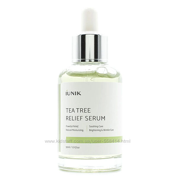 Заспокійлива сироватка з чайним деревом IUNIK Tea Tree Relief Serum 30 ml