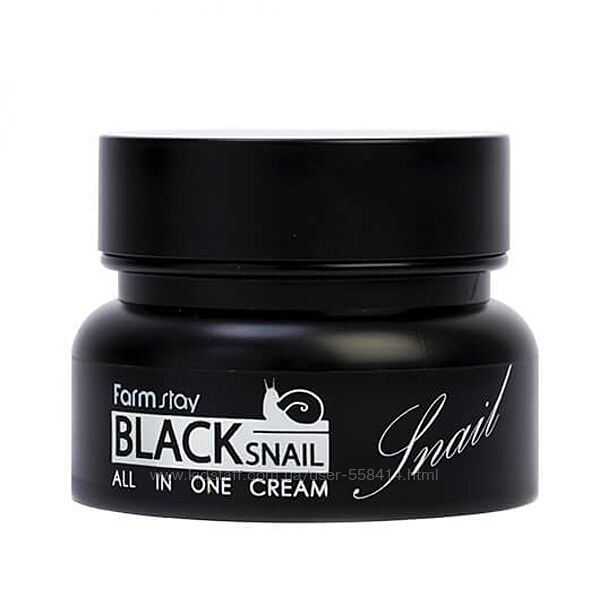 Багатофункціональний крем для обличчя FarmStay Black Snail All in One Cream