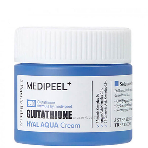 Зволожувальний крем-гель для сяйва Medi-Peel Glutathione Hyal Aqua Cream