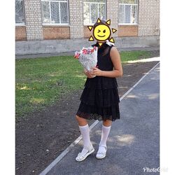 Черное кружевное платье to be too 8- 10 летв идеале