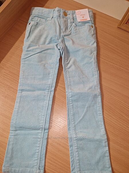 Вельветовые джинсы- скини gymboree - 4 года