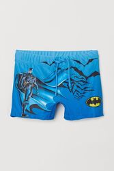 Плавки H&M Англия для мальчика 6-10 лет 122-140 см синие Бэтмен Batman