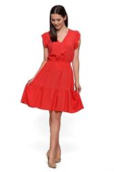 Женское красное платье тм Moraj Польша из нежного хлопка